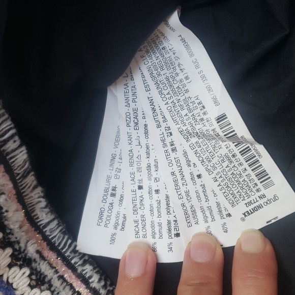 Zara woven multicolored embellished tweed mini skirt, size S - Picture 9 of 9